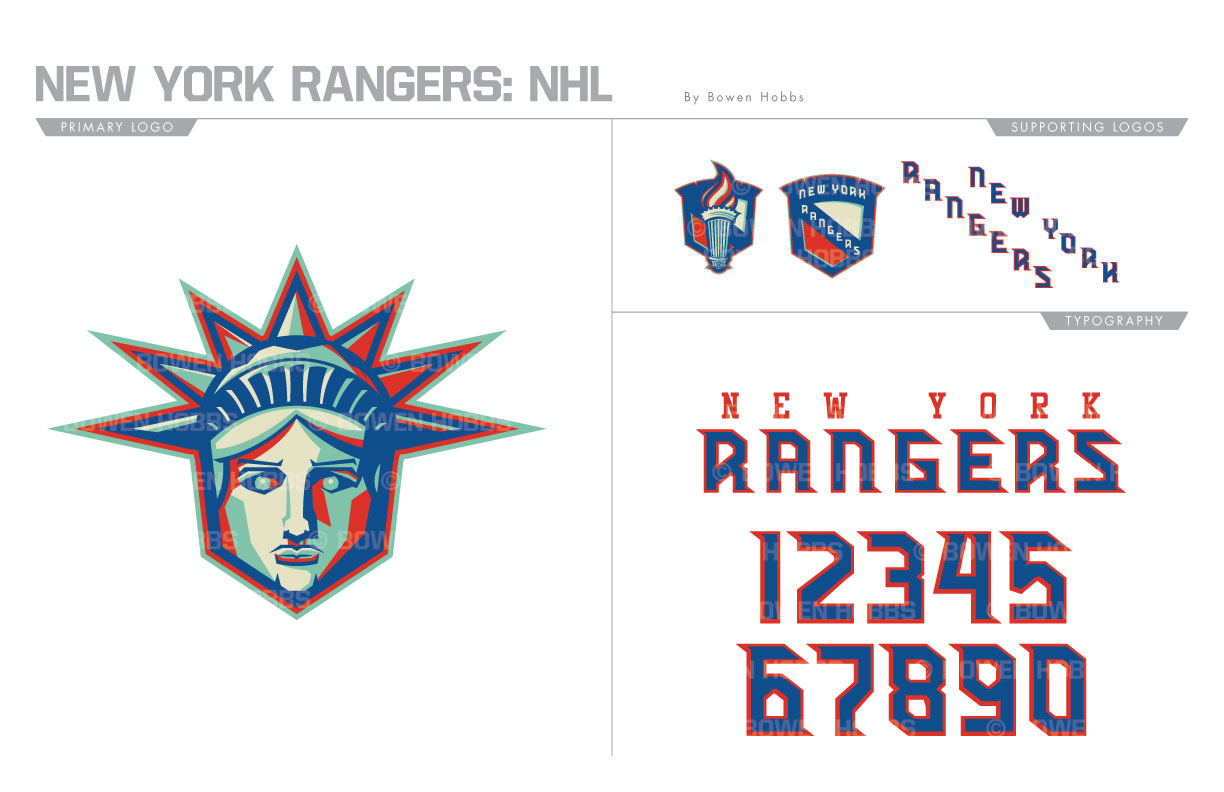 UNOFFICiAL ATHLETIC  New York Rangers Rebrand