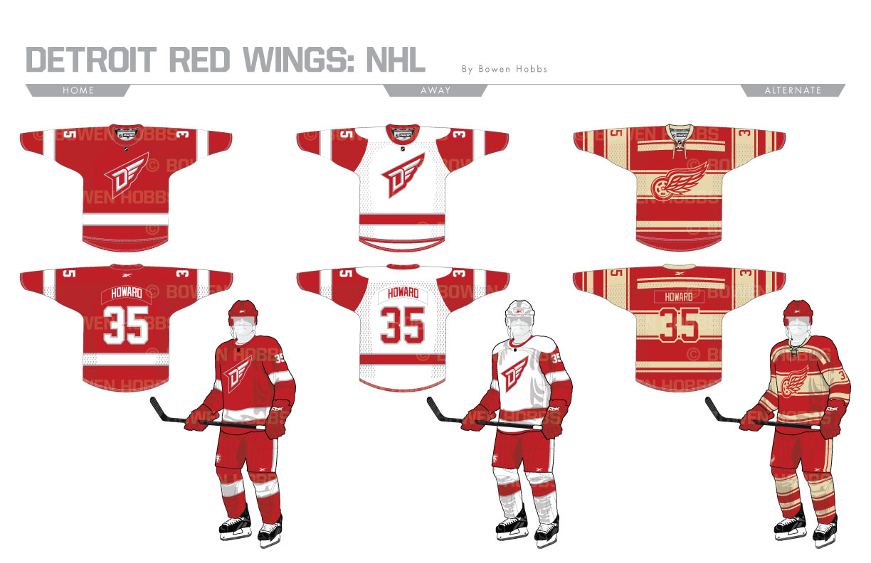 UNOFFICiAL ATHLETIC  Detroit Red Wings Rebrand