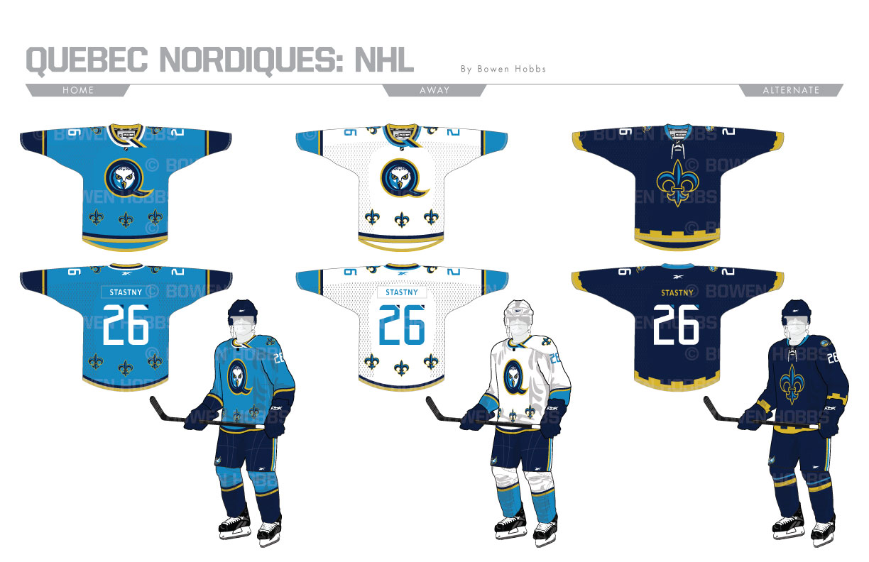 NHL Concept Series. Quebec Nordiques Road Uniform.