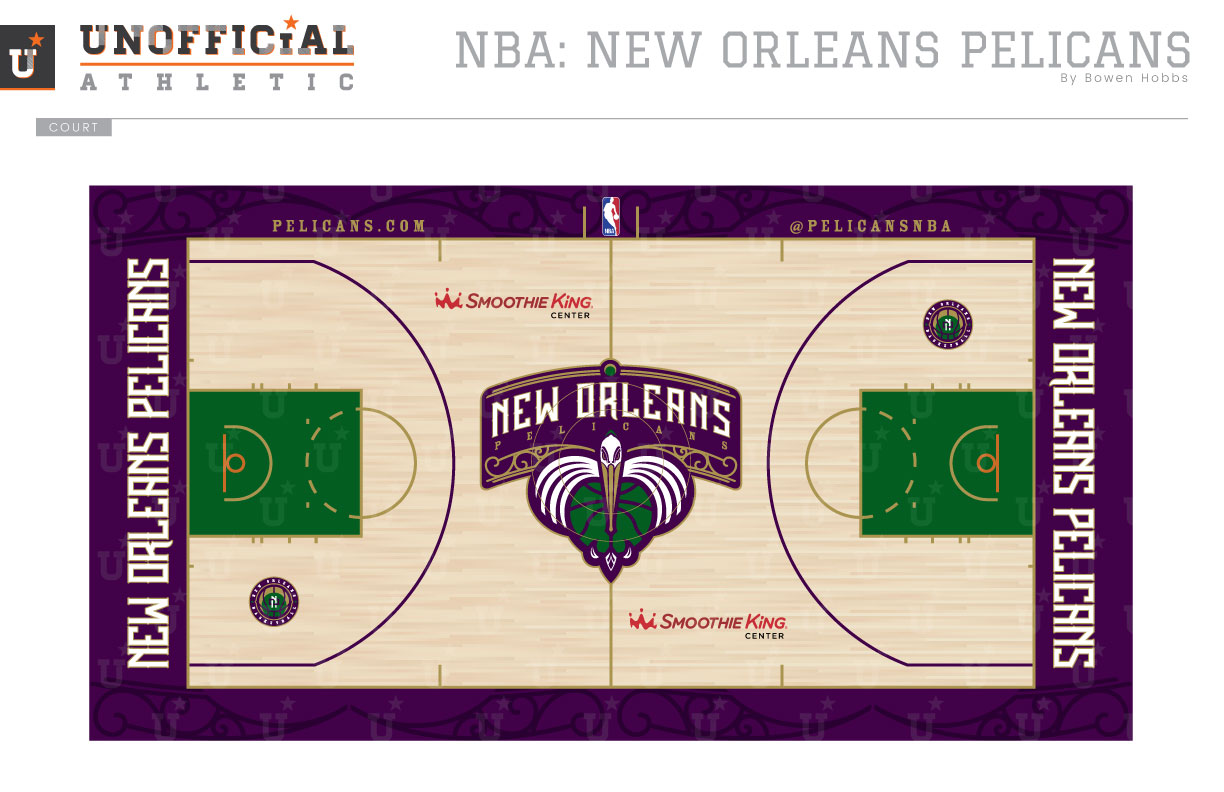 New Orleans Pelicans Court Design