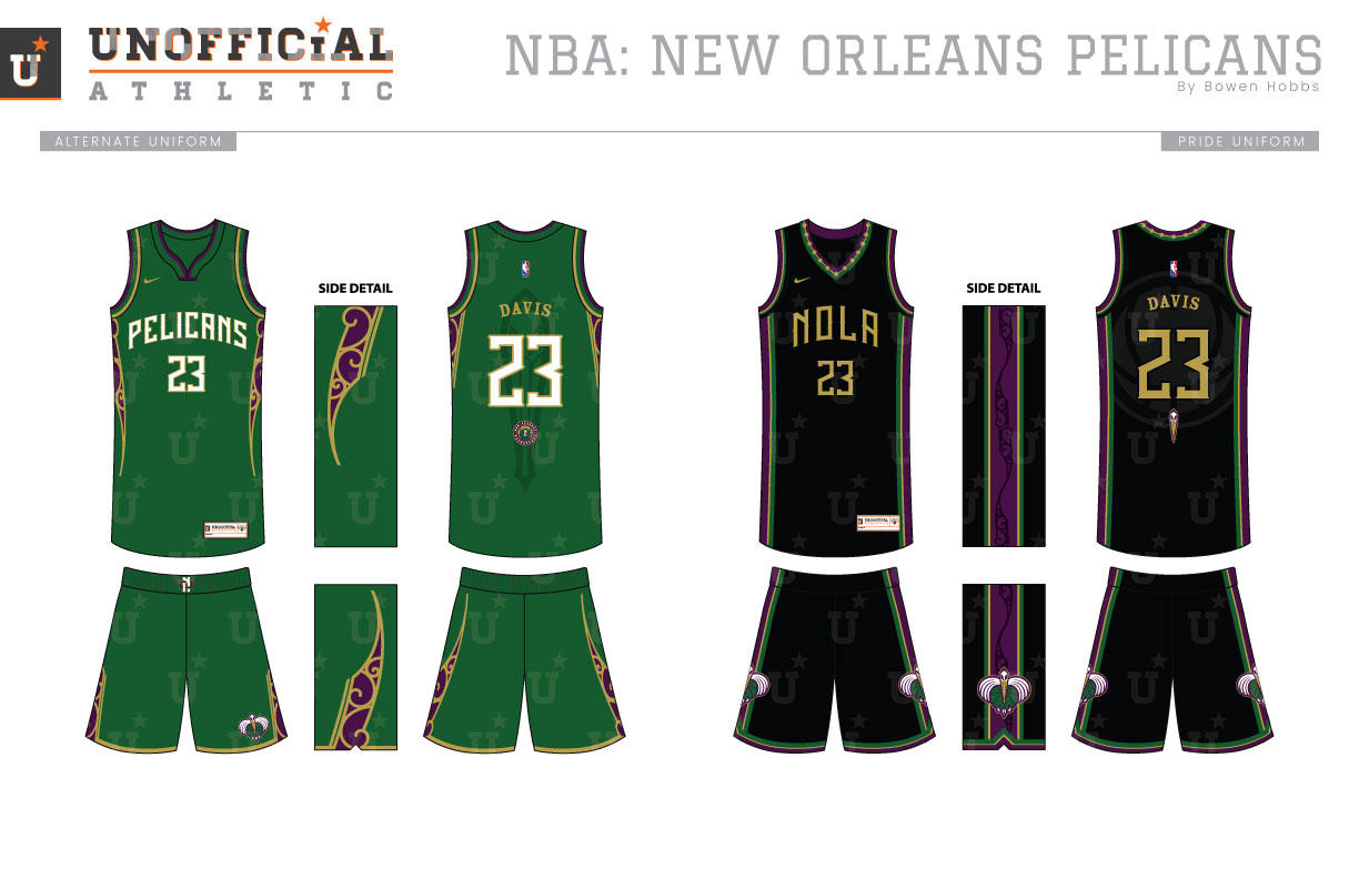 New Orleans Pelicans Road Uniform  New orleans pelicans, Basketball  uniforms design, New orleans