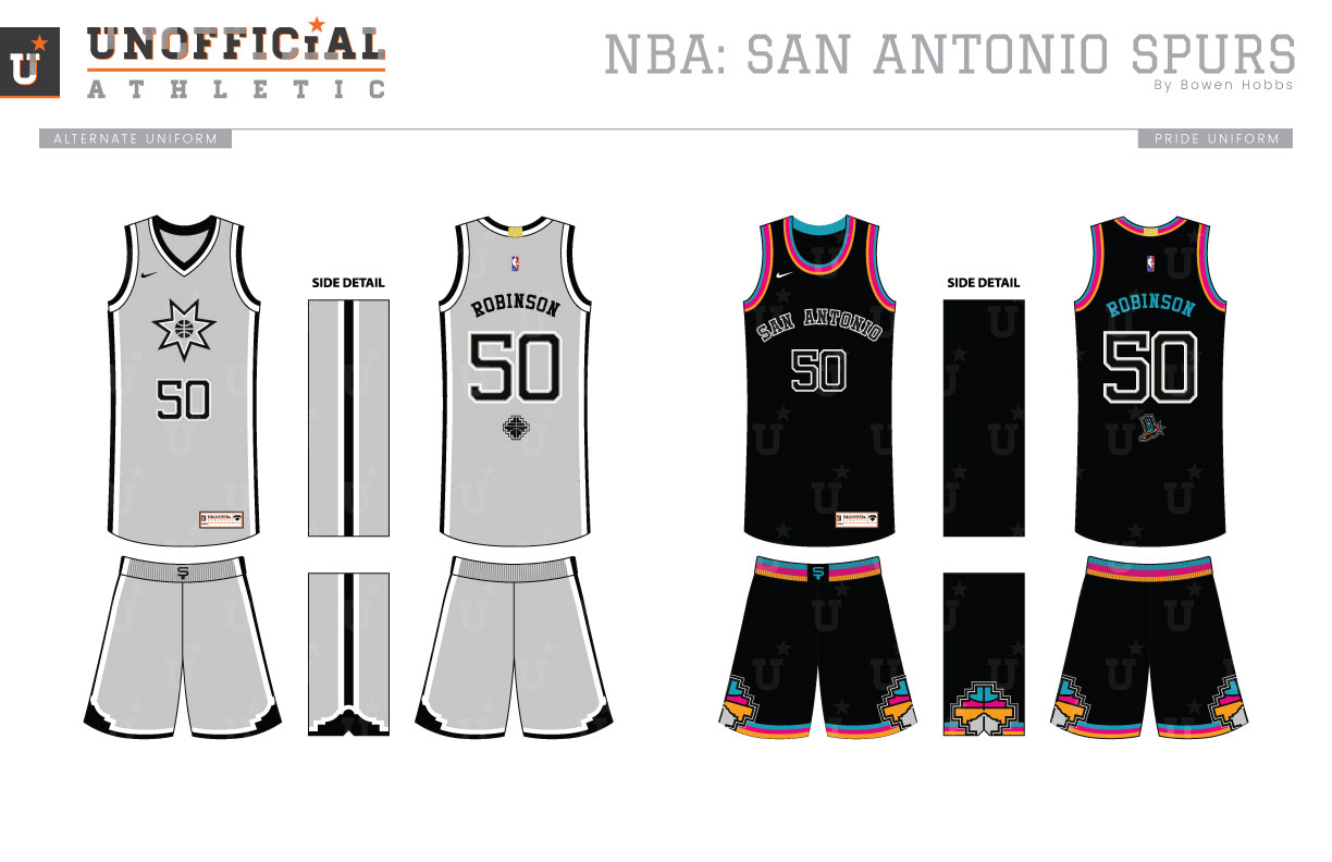 Basketball Forever - San Antonio Spurs #FiestaNights alternate jersey image  via VN Design