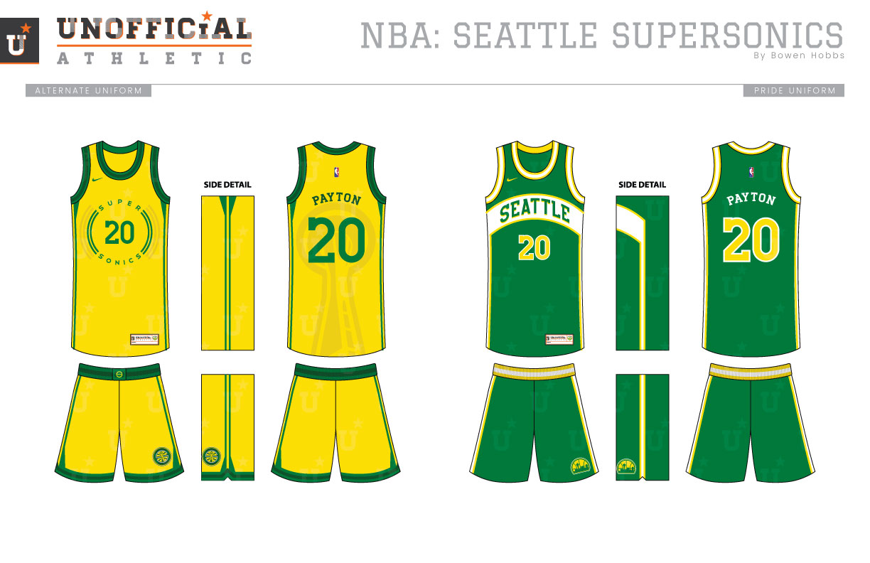Seattle SuperSonics Uniforms