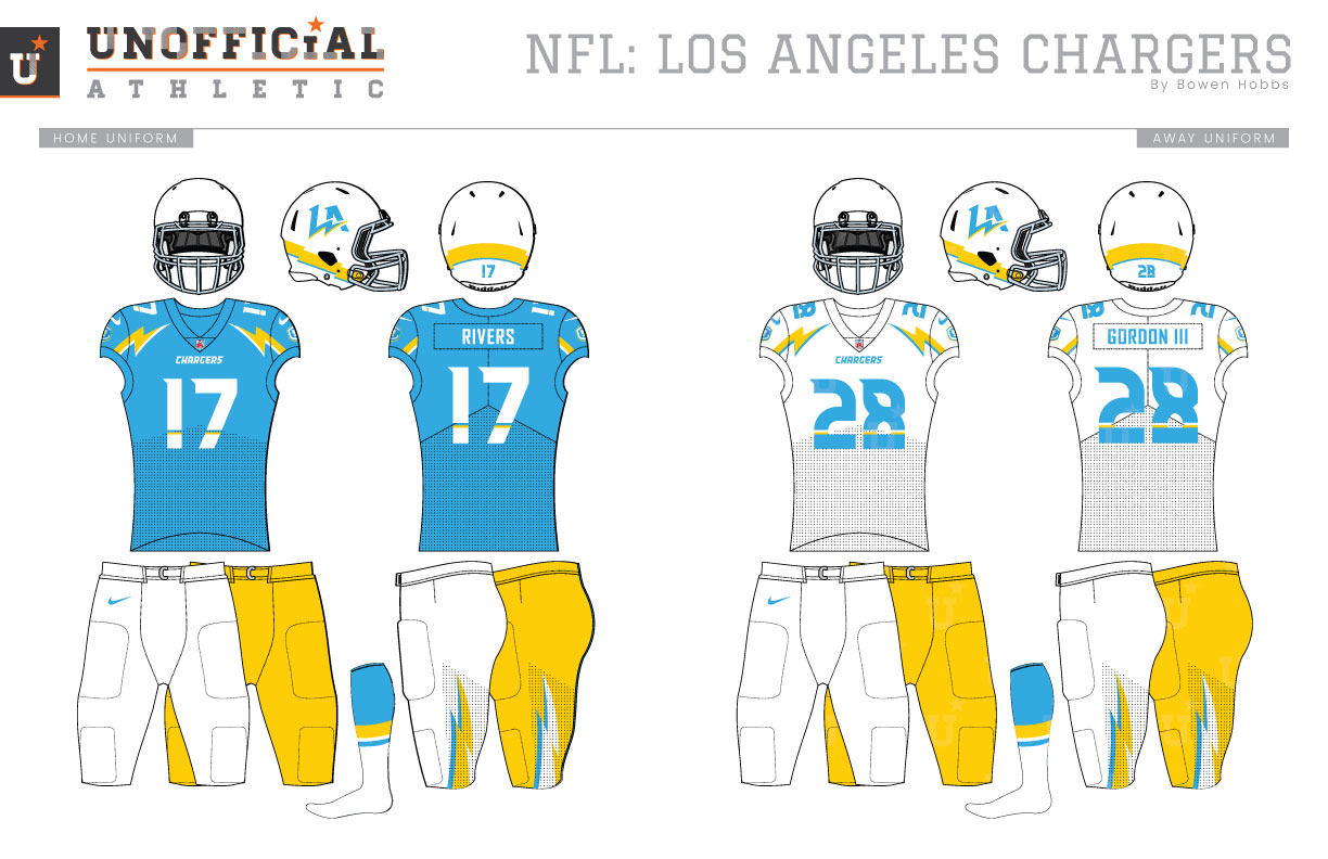 Los Angeles Chargers Uniforms