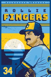 Rollie Fingers Brewers Poster