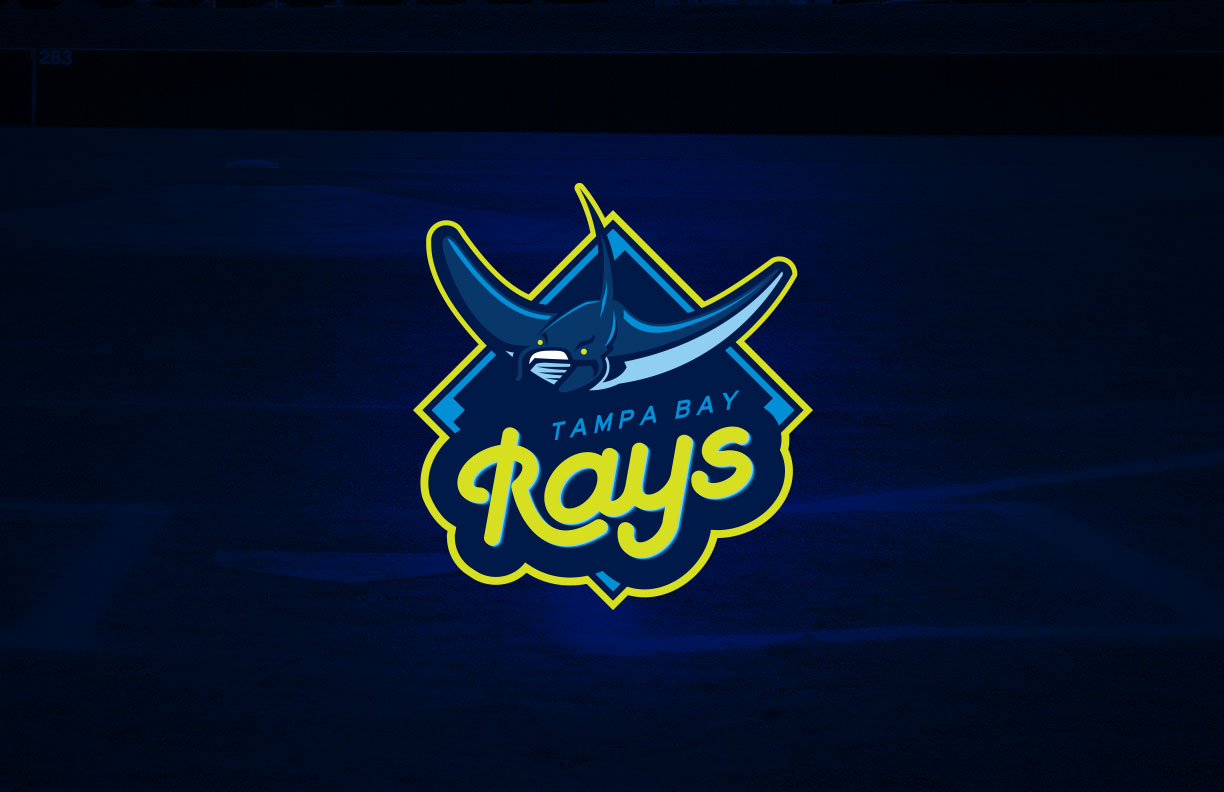 Tampa Bay Rays Patch Logo Size 4.25 x 4.75 inches Stingray